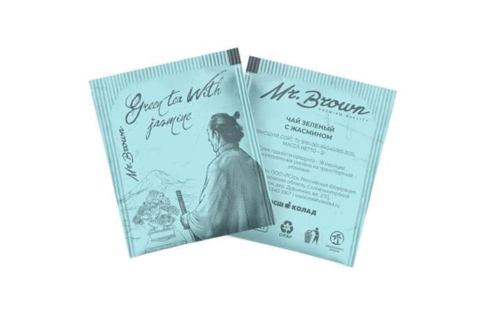 Mr.Brown - чай пакетированный зеленый с жасмином 300х2г в конверте 1