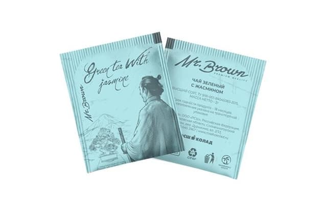 Mr.Brown - чай пакетированный зеленый с жасмином 300х2г в конверте