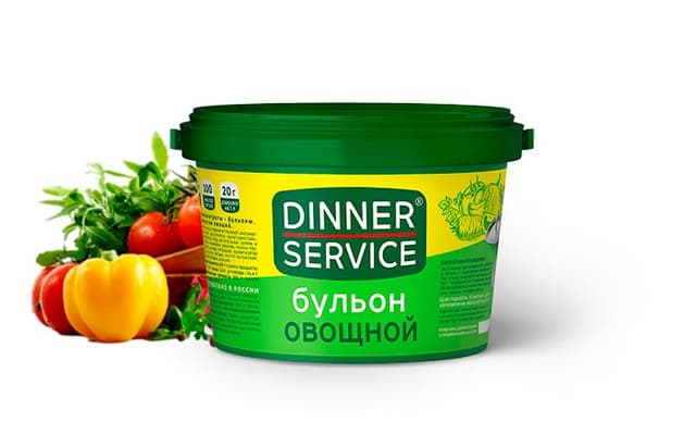 DINNER SERVICE – Бульон Овощной сухой в пластиковых банках по 2кг
