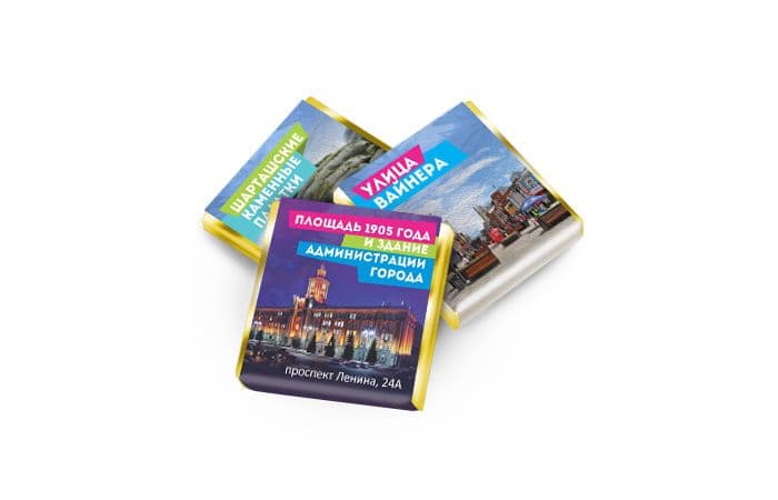 Молочный шоколад «Достопримечательности Екатеринбурга» 1000х5г 1