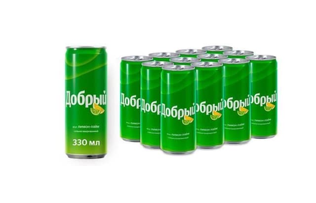 (Ч/З) Добрый ЛимонЛайм (Спрайт), 0,33л ж/б в упаковке по 12шт