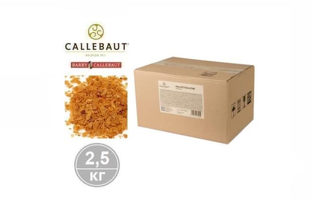 Callebaut – Вафельная крошка Paillete Feuilletine (M-7PAIL-E0-401). Хрустящие кусочки раздробленной французской вафли 2,5кг в коробке по 4шт