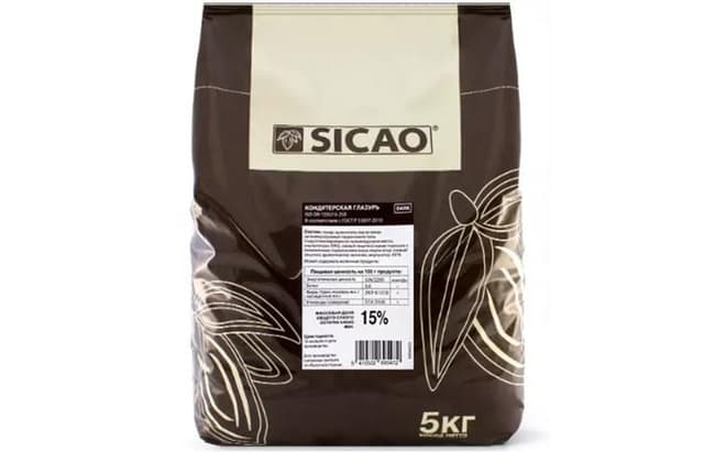 Sicao – Кондитерская глазурь термостабильная 15% какао Дропсы (ISD-DR-105U16-25B) 5кг