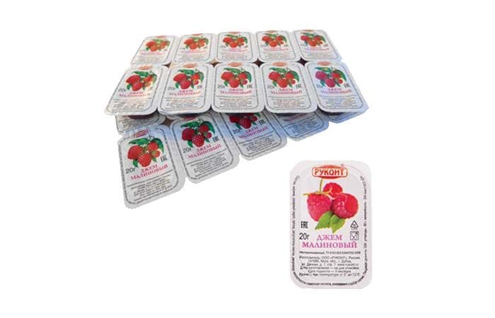 Руконт [малина] джем фруктовый порционный 140х20г 4
