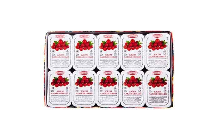 Руконт [клюква] джем фруктовый порционный 140х20г 3