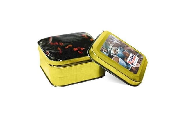 Чай фруктовый подарочный 45г в жестяной банке с логотипом клиента