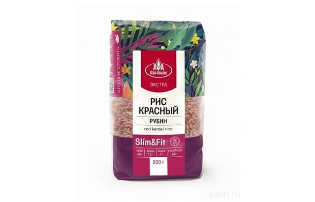 Агро-Альянс – Рис рубин (12х0,8) "АА Экстра-2" 800г, в коробке по 12шт.