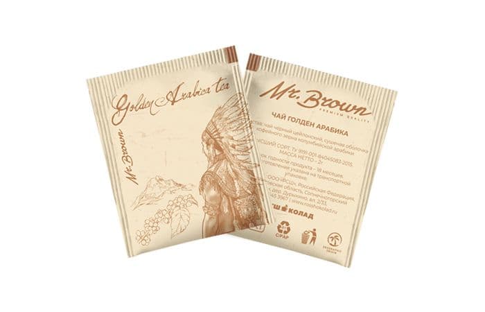 Mr.Brown - чай пакетированный «Golden Arabica tea» 300х2г в конверте 1