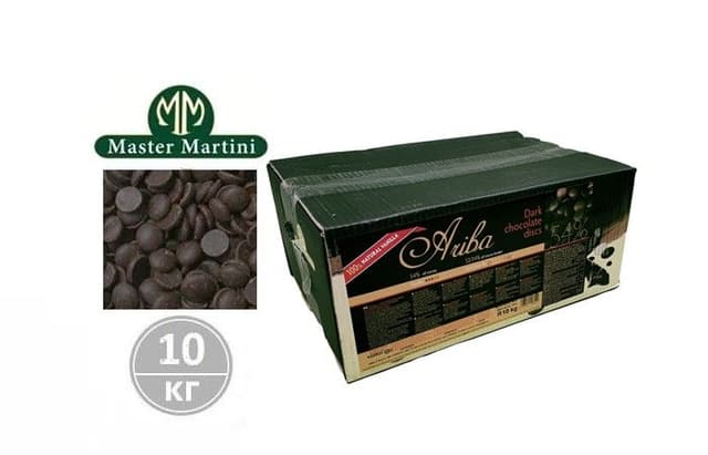 Master Martini – Шоколад темный 54% какао, Ariba Fondente (Ариба Фонденте), диски (32/34), 10кг, в коробке 1шт.