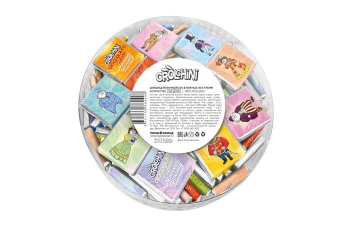 Шоколад коллекционный «Crolchini» 100х5г молочный 3