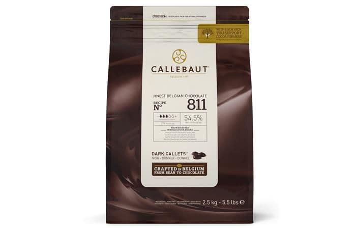 Callebaut - Шоколад темный 54,5% какао (811-RT-U71) 2,5кг 2