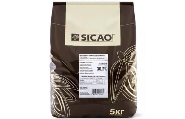 Sicao - Шоколад молочный 31,7% какао ( CHM-T13-25B) пакет 5кг