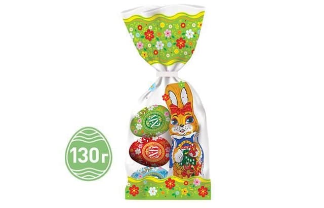Пасхальный шоколадный набор 130г в коробке по 18 наборов