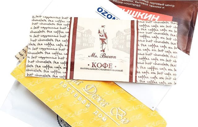 Кофе порционный натуральный растворимый сублимированный 2г с логотипом клиента