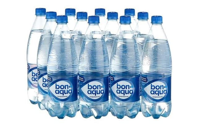 (Ч/З) БонАква (BonAqua), с газом, 1л, ПЭТ, [упаковка 12шт.]