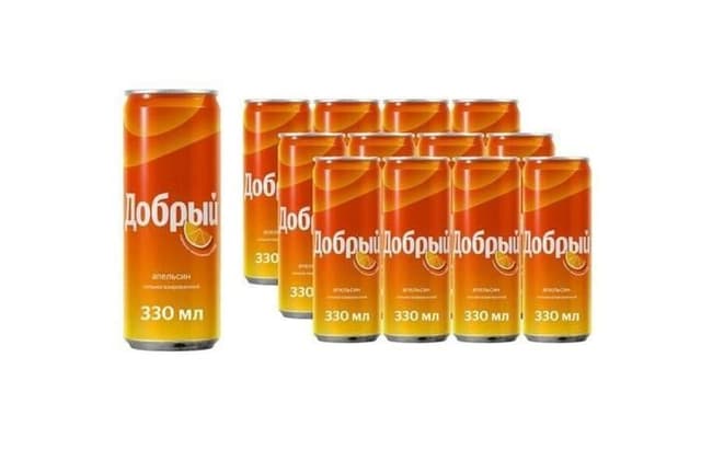 (Ч/З) Добрый Апельсин (Фанта) 0,33л ж/б, в упаковке по 12шт