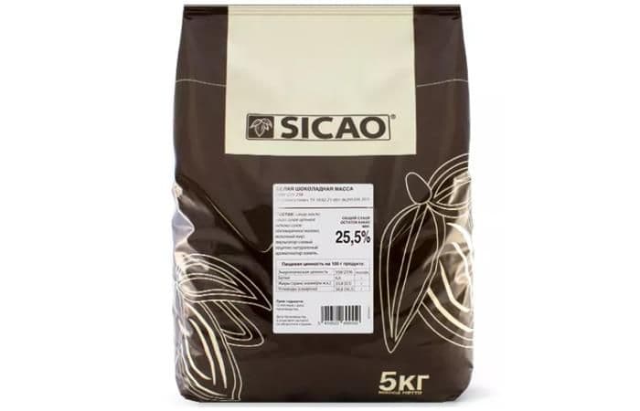 Sicao -  Белый шоколад 25,5% какао (CHW-U25-25B) 5кг 2
