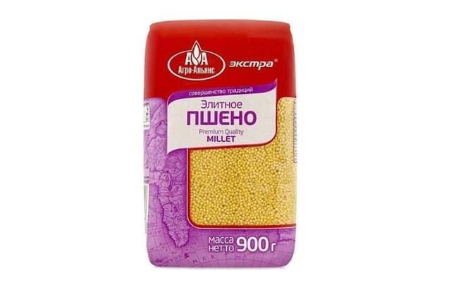 Агро-Альянс – Пшено элитное Экстра 900г в упаковке по 12 штук