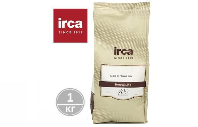 IRCA – 100% Какао-порошок алкализированный 22-24% какао-масла «Horeca Line», 1кг, ИТАЛИЯ, в коробке по 10шт.