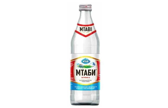 (Ч/З) Мтаби - минеральная лечебно-столовая вода 0,45л, стекло, в упаковке по 12 шт
