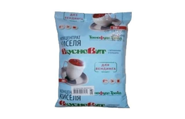 Концентрат киселя ВкусноВит- МАЛИНА, 500г в коробке по 25шт.