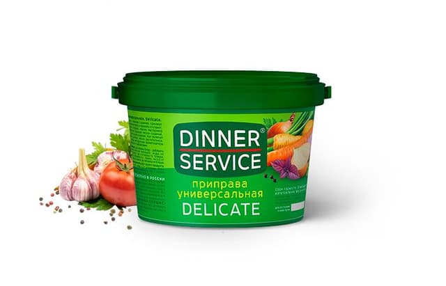 DINNER SERVICE – Приправа Деликат (Delicate) сухая в пластиковых банках по 2кг