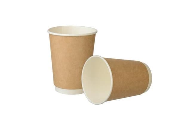 Стакан бумажный Крафт 2-х слойный 350/450мл д/гор. D=90мм H=110мм (30/туба, 600/кор.)