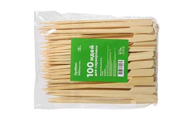 Пики для канапе бамбуковые, 15см, в упаковке по 100шт., в коробке 30*100шт